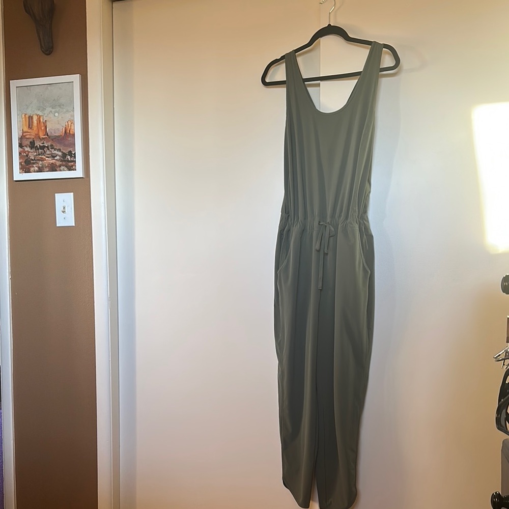 Patagonia Olive Green Sleeveless Jumpsuit